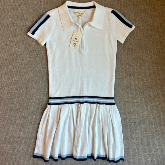 Hope & Henry Other - NWT Hope And Henry Girls White Organic Cotton Sweater Dress, Size 8